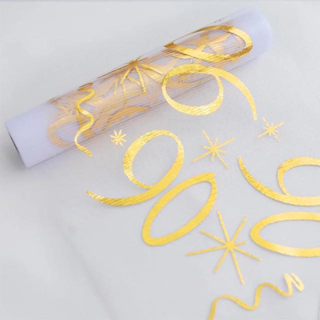 Corredor de Mesa Dourado para Festa de Aniversário 30 Anos 28x275cm