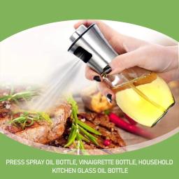 Pulverizador de óleo, frasco de spray de óleo extremamente preciso com funil, feito de aço inoxidável e vidro, pulverizador de óleo de 200ML para cozinhar - Image 5