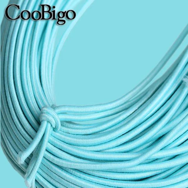 Fio Elástico Redondo 1mm 2mm 3mm para Pulseiras e Costura DIY