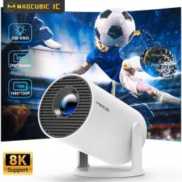 Projetor MAGCUBIC HY300 PRO 8K Android 14 Dual Wifi6 290ANSI Allwinner H726 BT5.4 1080P 1280*720P Projetor Home Cinema ao ar livre - Image 1