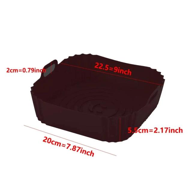 Reutilizável Silicone Airfryer Pan Liner 22cm Bandeja de Cozimento