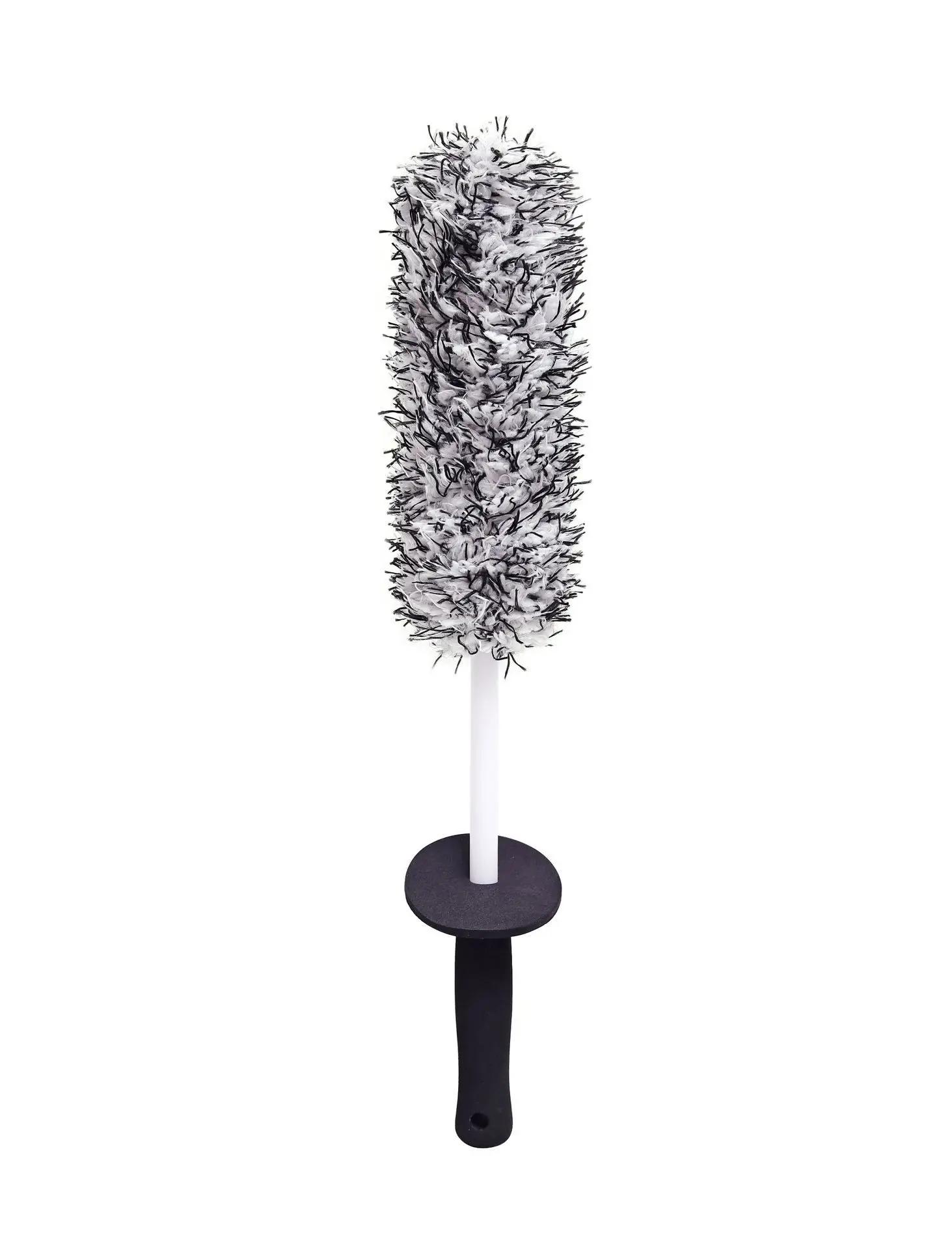 Escova de roda de microfibra para uma limpeza particulièrement suave até a cama profunda da roda, escova longa de limpeza de roda de carro - Image 1