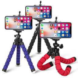 Tripés para telefone, suporte para câmera móvel, clipe para smartphone, monopé, suporte de tripe, polvo, mini tripé, stativ para telefone - Image 1
