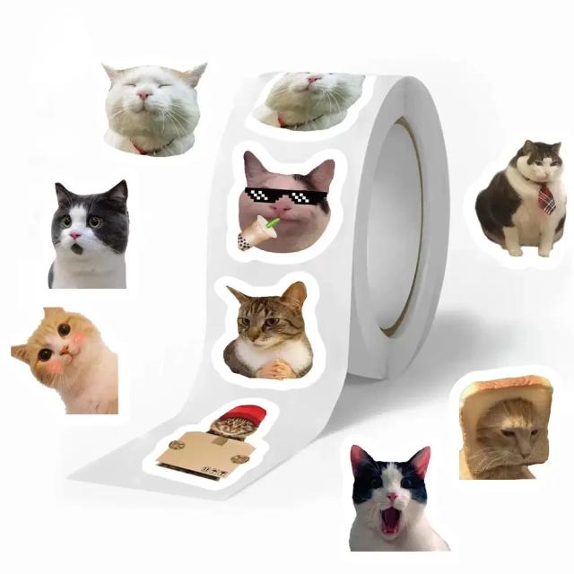 500 Peças Adesivos de Gato Fofo para Notebooks e Garrafas de Água DIY Decoração Infantil