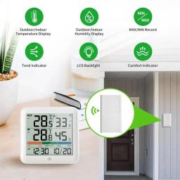 Termômetro Digital Higrômetro com Sensor Remoto para Ambiente Interno, Medidor de Temperatura e Umidade com Alta Precisão para Casa - Image 2