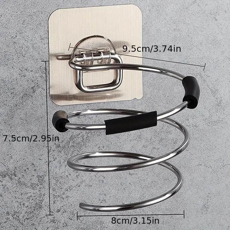 Suporte de secador de cabelo para banheiro, perfuração grátis, ferramentas de cuidados com o cabelo, adesivo, montagem na parede, ferramentas de salão de barbeiro - Image 1