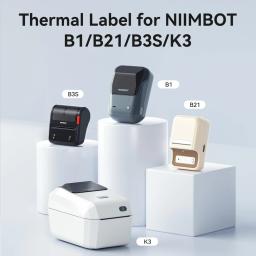 Niimbot branco/cor/transparente etiquetas adesivo térmico rolo de papel impressora adesivos para niimbot b1 b21 impressora portátil - Image 3