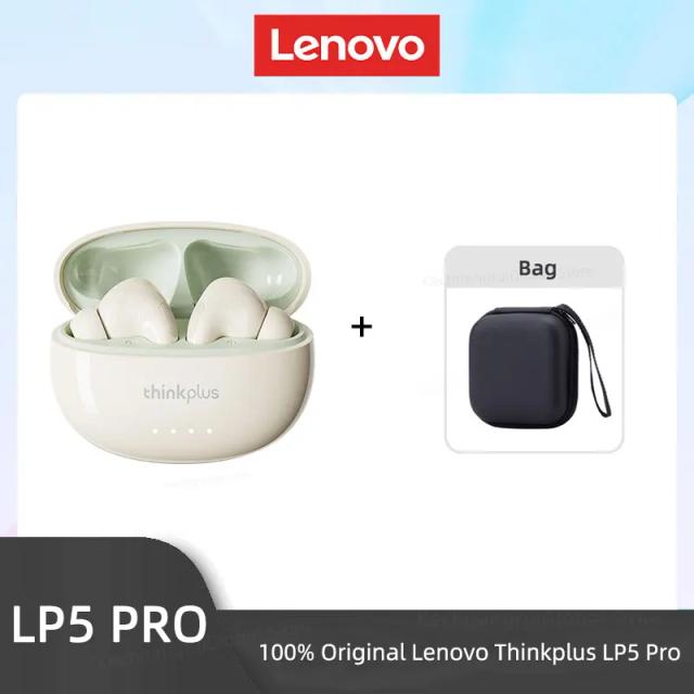 Lenovo LP5 PRO Fones de Ouvido Sem Fio Bluetooth 5.4 TWS Som HiFi 18h Bateria