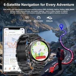 Forerunner 570 gps relógio inteligente 3atm à prova dwaterproof água tela amoled multi-banda gnss bússola altímetro lanterna esportes smartwatch masculino - Image 2
