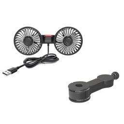 Três-Speed Car Seat Back Cooling Fan, USB Charge, Dual Head, 360 Graus de rotação, Pescoço Cooler, Verão Acessórios - Image 6