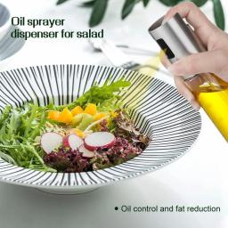 Spray de Óleo 100ml - Aço Inoxidável e Vidro, Resistente a Quedas, Dispensador de Óleo com Acessórios, para Salada, Vinagre - Fritadeira a Ar - Image 3