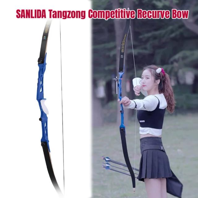 Sanlida Tangzong Arco Recurvo de Competição 66/68/70 polegadas 12-40LBS