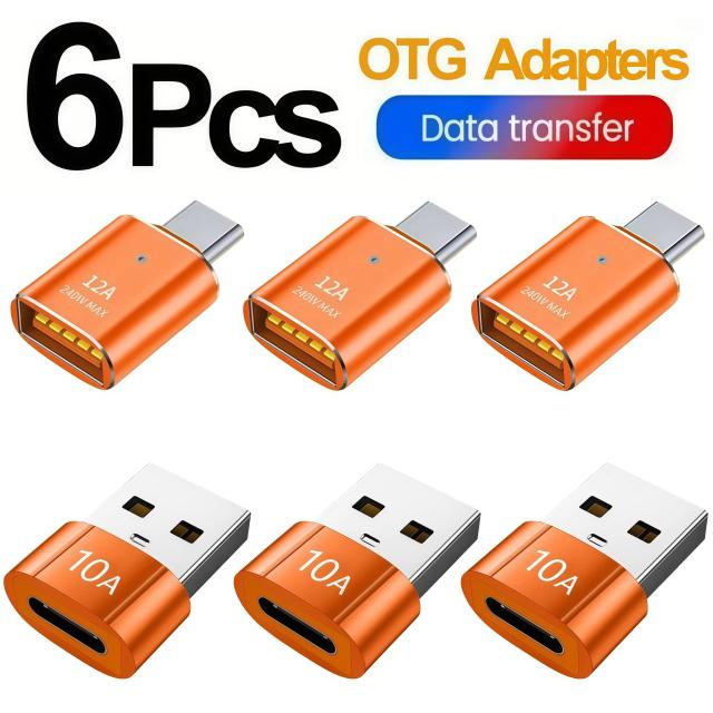 Adaptador USB 3.0 Tipo C OTG Macho para USB-A Fêmea com LED para iPhone 15 e Android