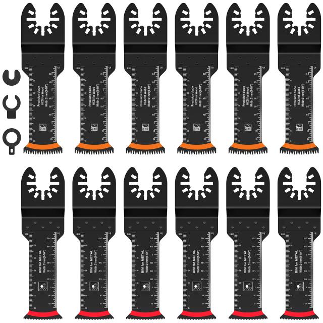 Lâminas de Serra Oscilante Multiferramenta para Madeira, Metal e Plástico - Kit Completo