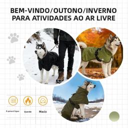 Capa de chuva para cães corta-vento para todos os tamanhos de cães jaqueta impermeável para cães ao ar livre com faixa reflexiva, alças ajustáveis e botão de pressão - Image 6