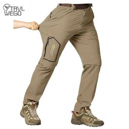 Primavera caminhadas calças táticas dos homens à prova dwaterproof água destacável pesca wear roupas de escalada secagem rápida anti-uv calças - Image 1