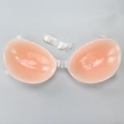 Sutiã de silicone invisível push up sexy sutiã sem alças adesivo furtivo sem costas realçador de peito para mulheres pegajoso casamento biquíni sutiãs - Image 1