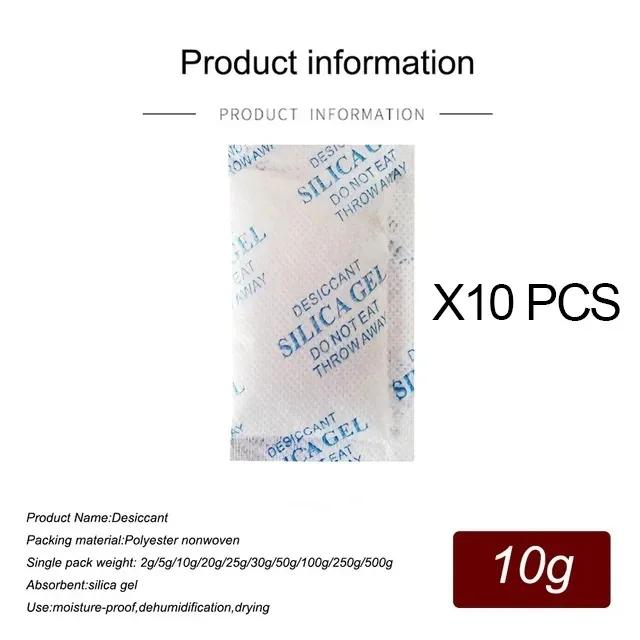 Pacote de 2/5/10/20g de Gel de Sílica Não Tóxico, Dessecante para Cozinha, Sala de Estar, Absorvedor de Umidade
