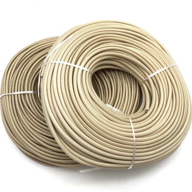 Tubo de fibra de vidro 1 ~ 30mm, luva de cabo htg, fio de fibra química macia, isolamento trançado de fibra livre de alcalis contra elétrico
