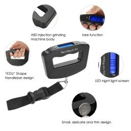 Balança Digital de Bagagem de 50kg, Balança Portátil para Malas, Balança Eletrônica Portátil com Display Digital Retroiluminado, Acessórios de Viagem - Image 1