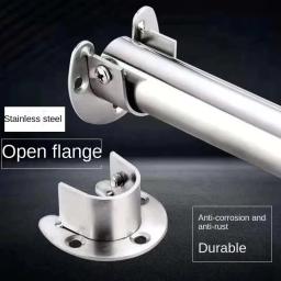 304 aço inoxidável flangeseat guarda-roupa haste de suspensão fixação acessórios de ferragem cortina haste tubo gancho fixação suporte assento - Image 1