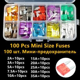 Mini fusíveis médios para carro, 2a/3a/5a/7,5a/10a/15a/20a/25a/30a/35a amp com caixa de armazenamento, kit de conjunto de fusíveis de lâmina sortimento - Image 4