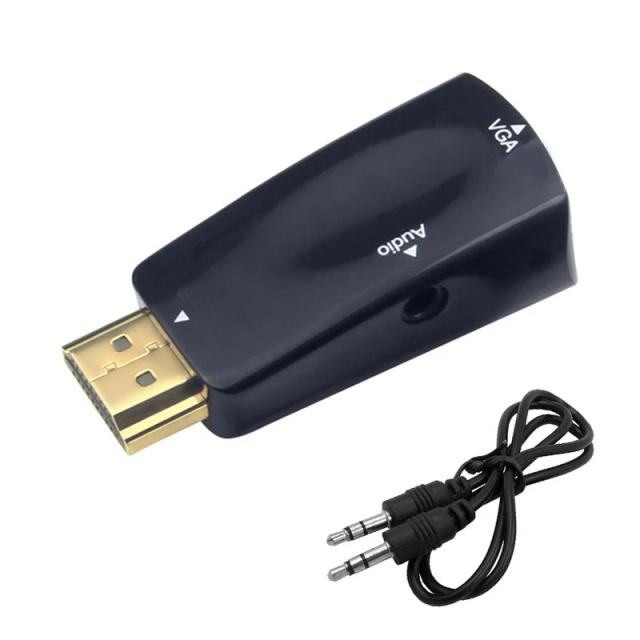 Adaptador HDMI para VGA com Áudio 1080p para PC e Notebook