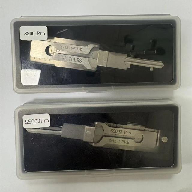 Ferramentas Lishi 2 em 1 SS001 SS002 PRO para Fechaduras S-Groove Chaveiro 2 Peças