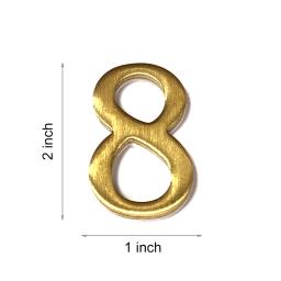 Número de casa de latão, números de porta 3D autoadesivos, adesivo para casa de hotel, números de caixa de correio de endereço # 0-9 Decoração para casa - Image 6
