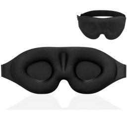 Máscara de dormir 3d bloquear luz máscara de sono para olhos macio dormir ajuda máscara de olho para viagens noite respirável slaapmasker - Image 6