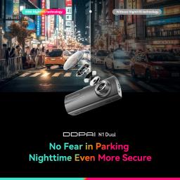 DDPAI Dash Cam N1 Gravação frontal e traseira dupla NightVIS 1296P Dash Cam Gravador Carro DVR Controle por aplicativo - Image 4