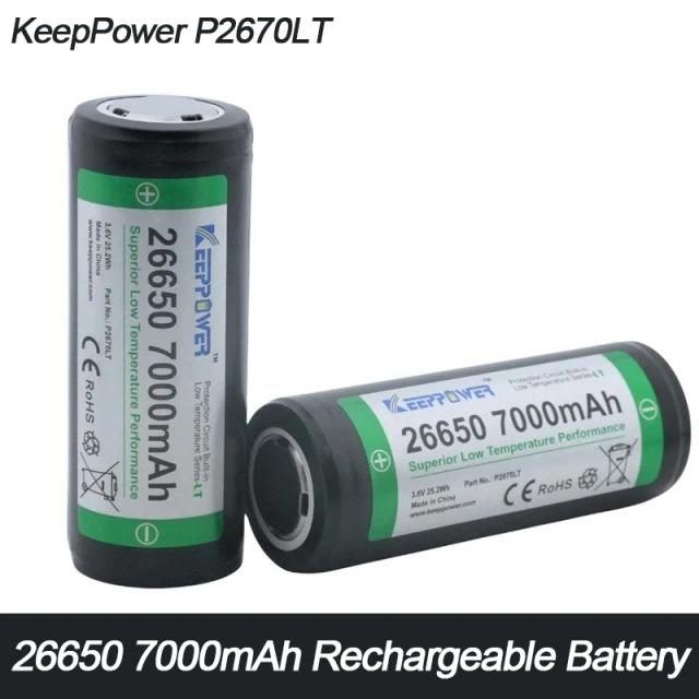 KeepPower Bateria P2670LT 7000mAh Protegida Células 26650
