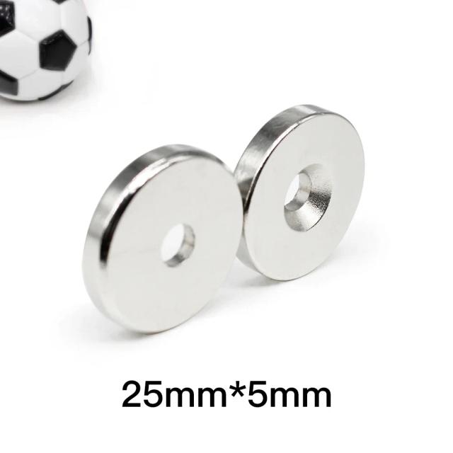 Ímãs Fortes Permanentes de NdFeB 25x5-5 mm, Ímã Magnético de Neodímio Redondo com Furo de 5mm 25*5 mm 25X5-5mm 25*5-5