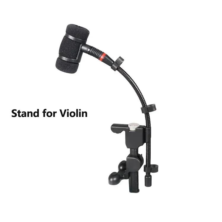 Instrumento musical microfone clipe bandolim violino violoncelo suporte de guitarra de madeira microfone rackmount braçadeira - Image 1