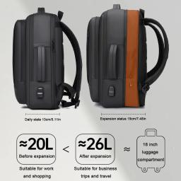 Nova mochila de viagem expansível de alta capacidade para homens e mulheres, mochila de deslocamento simples, bolsa de computador, mochila de negócios - Image 4