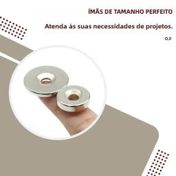 Ímã Redondo de Neodímio Super Forte com Furos, Ímãs N35 Magnéticos Permanentes NdFeB para Geladeira 20x3-5 25x3-5mm - Image 4