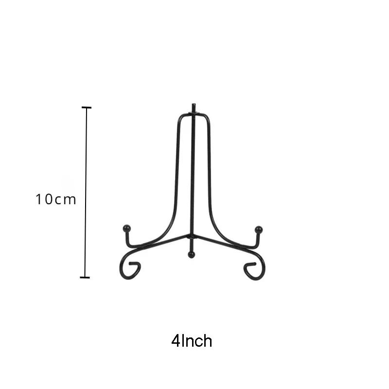 1pc ferro preto diy artesanato suporte livro titular foto pedestal tigela moldura placa rack expositor cavalete suportes de armazenamento - Image 1