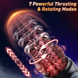 Masturbador Automático Masculino com Rotação Telescópica, Equipamento de Masturbação Vaginal, Brinquedos Sexuais para Homens, Produtos para Adultos, Masturbador com Pistão - Image 3