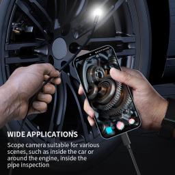 Câmera Endoscópica Android Tipo-C 7MM à Prova d'Água IP67 com 6 LEDs Ajustáveis e Mini Câmera Boroscópio - Image 3