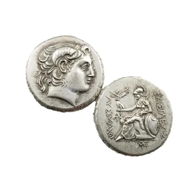 Artesanato Estátua Grega Deusa Moeda Dólar Prata Antigo Bolo Prata 7005
