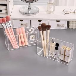 Batom transparente maquiagem cosmética acrílico pincel de maquiagem ferramenta caixa de armazenamento caso suporte de pincel de maquiagem organizador de mesa ferramenta de maquiagem - Image 6