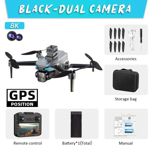 Drone SG901 PRO MAX 8K Profissional com GPS e Câmera 4K HD