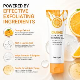 Laranja esfoliante gel removedor de manchas mortas iluminar peeling 50g reparação suave esfrega clarear hidratante hidratante cuidados com a pele coreano - Image 4