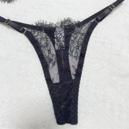 Lingerie feminina sutiã e calcinha conjunto básico sexy pura renda cílios unline uma camada de renda lingerie feminina roupa interior íntima - Image 4