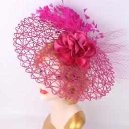 Novo fascinator casamento headpieces feminino flor headwear para igreja derby chapéu cocktail fascinators bandana nupcial pillbox boné - Image 1