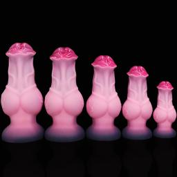 Dildos para Cães S-XXL, Dildo de Cavalo, Plug Anal de Silicone com Ventosa, Nós para Cães, Pênis Grande, Plug Anal Enorme, Brinquedos Sexuais para Adultos - Image 1