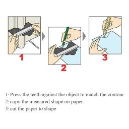 Medidor de Contorno e Régua Copiadora de Linhas, Gabarito de Corte para Construção e Marcenaria, Instrumento de Medição para Cerâmica e Ferramenta para Assentamento de Ladrilhos - Image 6