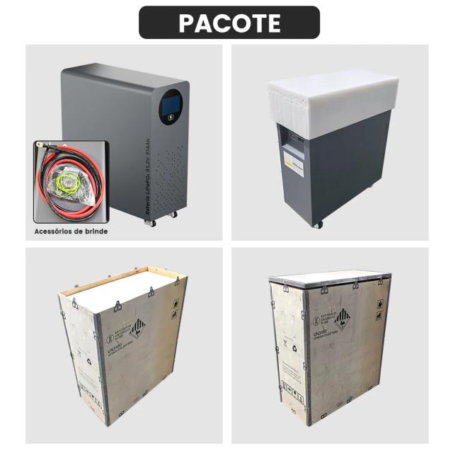 Kingbo Power Bateria Lifepo4 51.2V 314AH 16KWh para Sistema de Energia Solar Off-grid