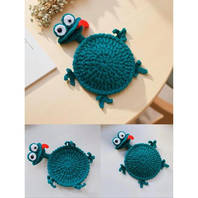 Porta-copos Crochê Animal Feito à Mão