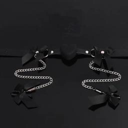 Coleira de Couro com Gag de Bola, Restrição de Amarração, Pinça de Mamilo, Clipe de Seio com Corrente, Brinquedos Adultos para Casais, Jogo para Mulheres e Casais - Image 5